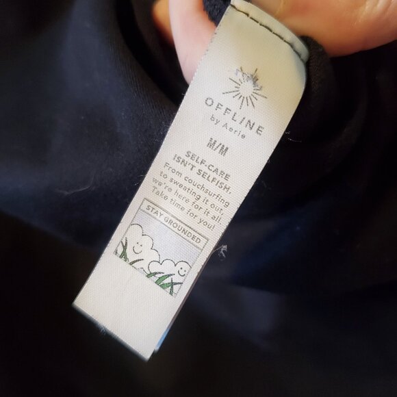 Aerie Solid Black Sporty The Hugger Mini Dress Women's Size Medium - Picture 4 of 6